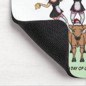 8e kerstdag (8 dienstmeisjes) Mousepad Muismat (Hoek)