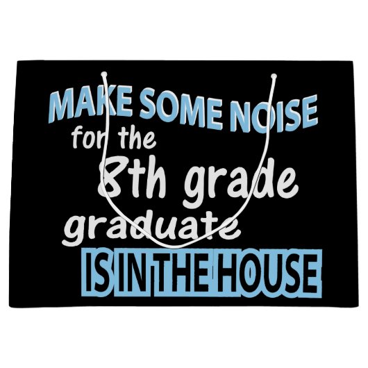 8e klas Afstuderen gefeliciteerd Groot Cadeauzakje (Voorkant)