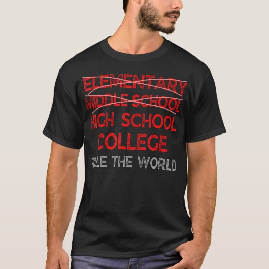 8e klas Afstuderen Grappige Middelbare School Grad T-shirt (Voorkant)