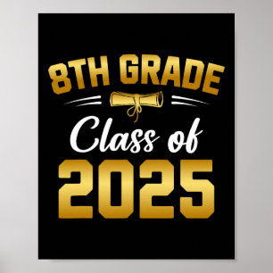8e klas CL van 2025 Afstuderen Student School Grad Poster