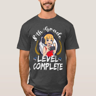 8e klas niveau compleet 2023 afstudeer anime spel t-shirt