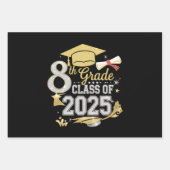 8e klas van 2025 Afstuderen Afstuderen Inpakpapier Vel (Voorkant)