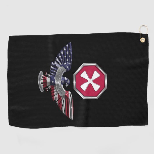 8e legerleider Eagle Golfhanddoek (Horizontaal)