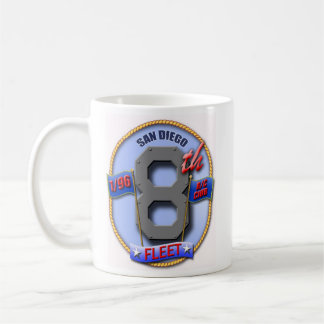 8e logo koffie mok