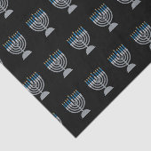 8e nacht van Hanukkah Glitter Tissuepapier (Detail)