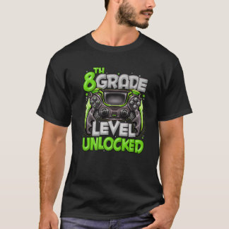 8e onvergrendeld gameniveau in klasse 8 t-shirt