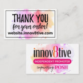 8e Posh carte de remerciements (Devant / Derrière)