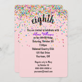 8e uitnodiging tot Confetti van de geboorte