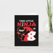 8e Verjaardag 8 Jaar Oud Kinder Feest Kleine Ninja Kaart (Voorkant)