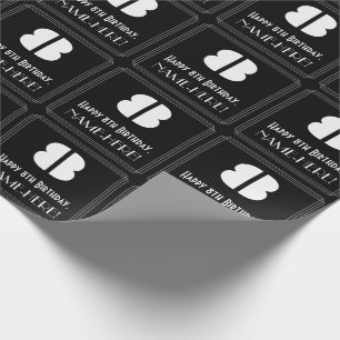 8e verjaardag: Art Deco Geïnspireerde look "8" en  Cadeaupapier