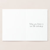 8e verjaardag - Art Deco Geïnspireerde look "8" + Folie Kaarten (Binnen)