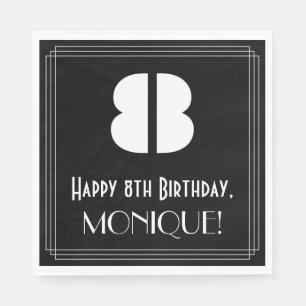 8e verjaardag: Art Deco Geïnspireerde look "8" + n Servet