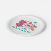 8e verjaardag Axolotl 8 jaar oude zoete Axolotl Papieren Bordje (Gekanteld)
