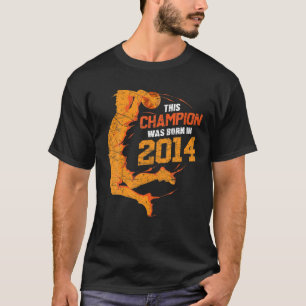  8e verjaardag Basketball 2014 Onderdruk Bb T-shirt