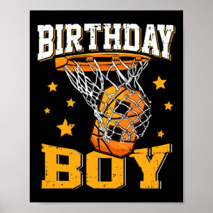 8e verjaardag Basketball Jongen 8 jaar oud Basketb Poster
