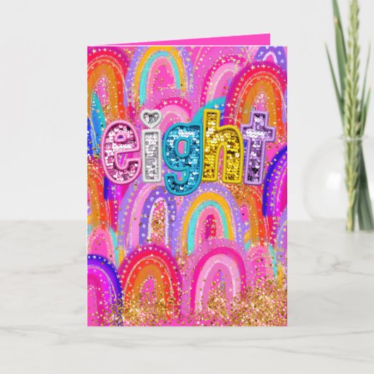 8e verjaardag bedankkaart (Voorkant)