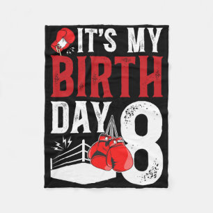 8e Verjaardag Boksen Jongen 8 Jaar Oud Boksen Bday Fleece Deken