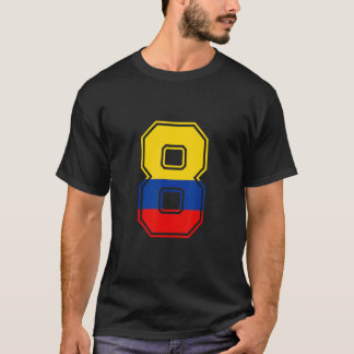 8e verjaardag Colombiaan 8 jaar oud nummer 8 Colom T-shirt