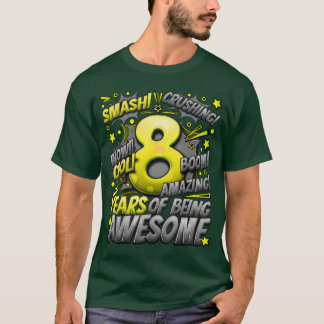 8e verjaardag Comic Style Geweldig sinds 2015 8 ja T-shirt