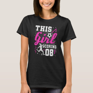 8e verjaardag dit meisje scoren 8 jaar oud voetbal t-shirt