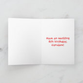 8e verjaardag: Fun Cake and Candle + Custom Name Kaart (Binnen)