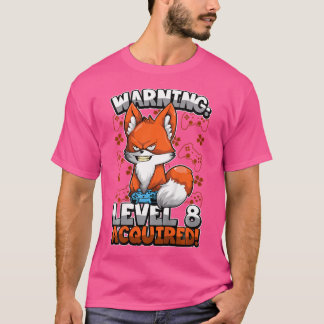 8e verjaardag Gamer Party Level 8 verworven Gaming T-shirt