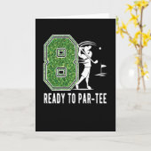 8e verjaardag Gift Golf Player 8 jaar oude jongen Kaart (Gele Bloem)