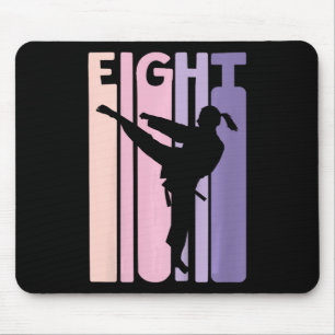 8e verjaardag Gift Karate Retro Taekwondo Martial Muismat