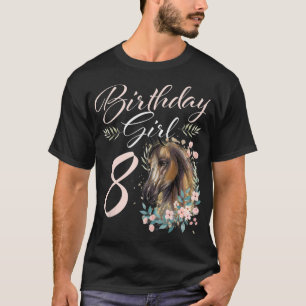 8e verjaardag Girl Horse Lover 8 jaar oude dag T-S T-shirt