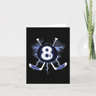 8e verjaardag - Ice Hockey 8 jaar oud cadeau Kaart