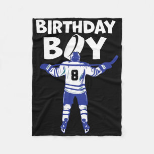 8e verjaardag IJshockey Jongen 8 Jaar Peuter Hoc Fleece Deken