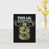 8e Verjaardag Jacht Herten 8 Jaar Oude Jager Kaart (Gele Bloem)