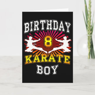 8e verjaardag jongen - Karate 8 jaar oud kind  Kaart