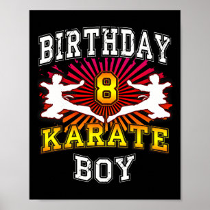 8e Verjaardag Jongen - Karate 8 jaar oud Kind Poster