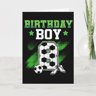 8e verjaardag jongen voetbal 8 jaar oud sport 8jr kaart