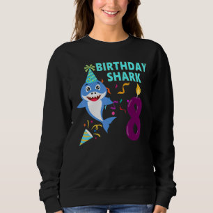 8e verjaardag Kinder Baby Shark Birthday Boy 8 jaa Trui