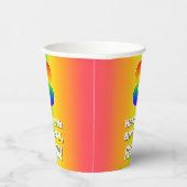 8e verjaardag: kleurrijk, vun regenboogpatroon # 8 papieren bekers (Rechts)