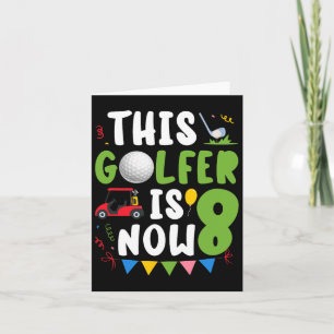 8e Verjaardag Party Golf Boy Acht jaar oude Golf P Kaart