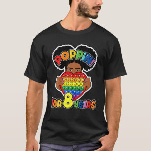 8e verjaardag Pop Fidget African American Kinder G T-shirt