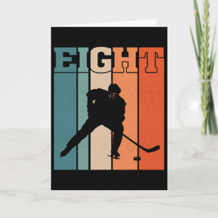 8e verjaardag Retro IJshockey 8 Jaar Oude Jongen M Kaart