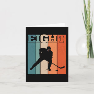 8e verjaardag Retro IJshockey 8 Jaar Oude Jongen M Kaart