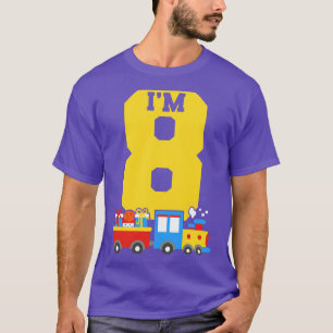 8e verjaardag trein 1 t-shirt