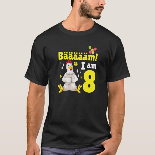 8e verjaardag van de geboorte van de kippenkuiken  t-shirt (Voorkant)
