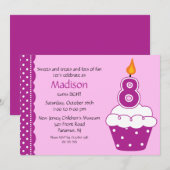 8e verjaardag van de uitnodiging tot het indienen (Voorkant / Achterkant)