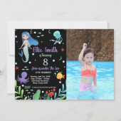 8e verjaardag van de Zeemeermin op foto Kaart (Voorkant)