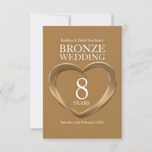 8ème carte- de réponse en bronze de coeur