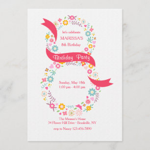 8ème Invitation d'anniversaire