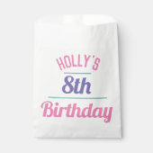 8th Birthday Party Snoep Bag Bedankzakje (Voorkant)