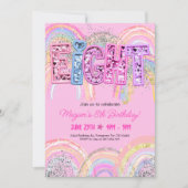 8th Birthday Rainbow Invitation (Devant)