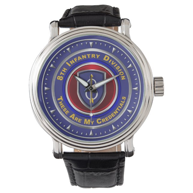 8th Infantry Division “Pathfinder” Keepsake Horloge (Voorkant)